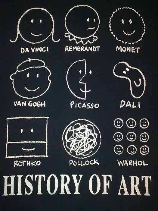 Dessin humoristique sur l'histoire de l'art