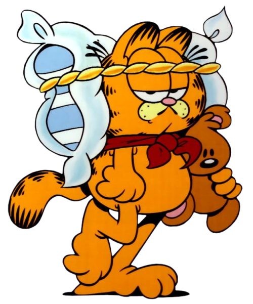 Garfield, un oreillé attaché à la tête